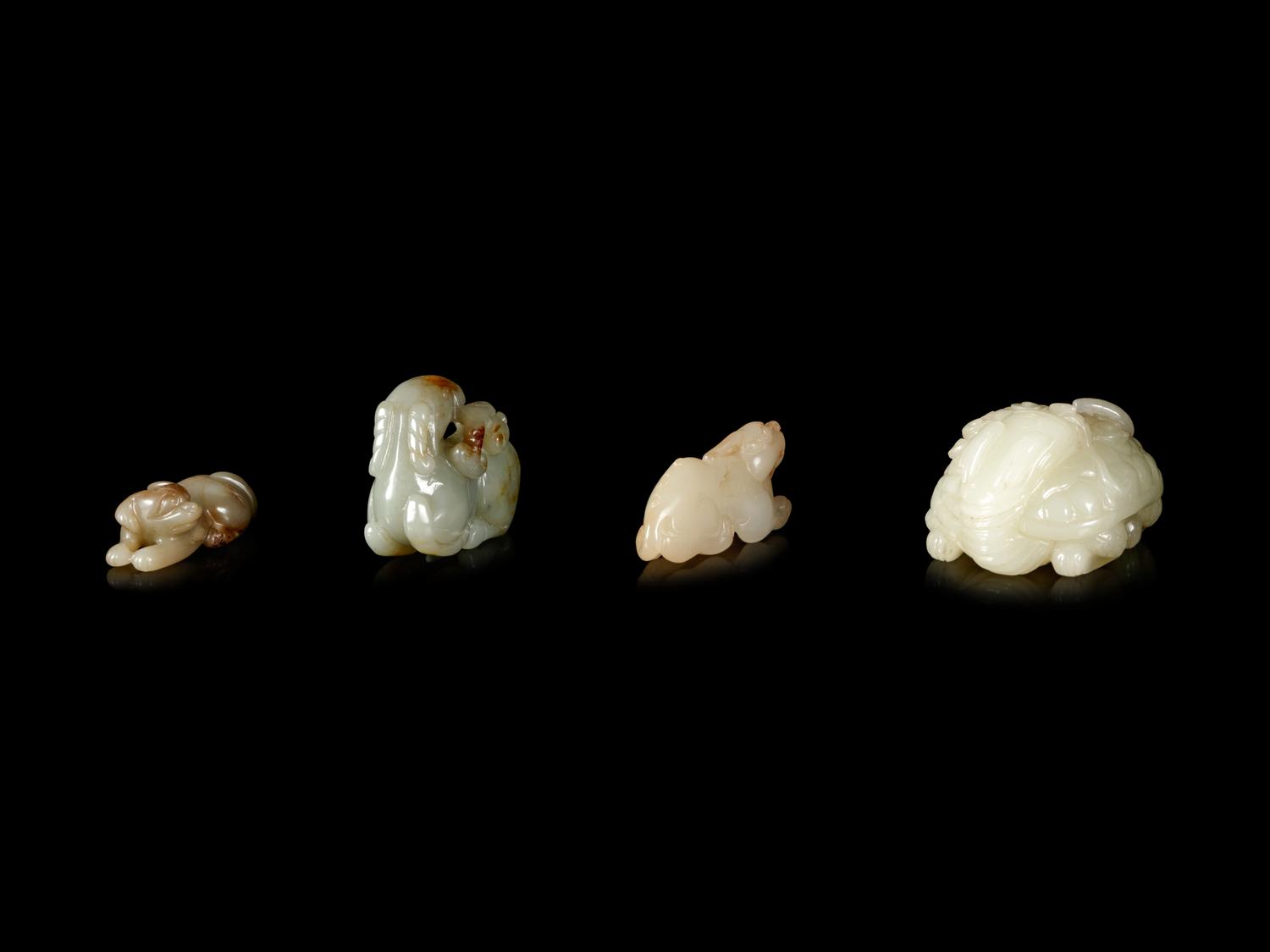 Four Chinese Jade Carvings of Animals