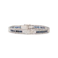 ART DECO, DIAMOND AND SAPPHIRE BRACELET