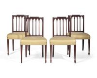 A Set of Four Federal Style Mahogany Side Chairs