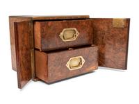 A George III Burl Walnut Jewelry Box