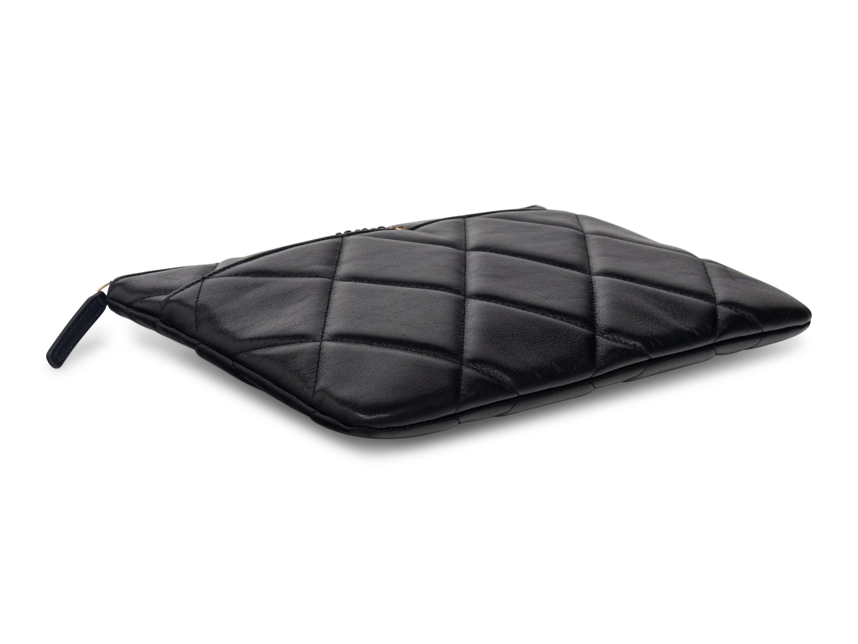 Chanel CC Clutch in Black Lambskin, 2019