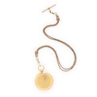 Patek Philippe, 18K Yellow Gold Pocket Watch with Watch Chain and Key Fob