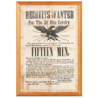Recruits Wanted For The 3d Ohio Cavalry . Elmore, OH: 26 August 1862.