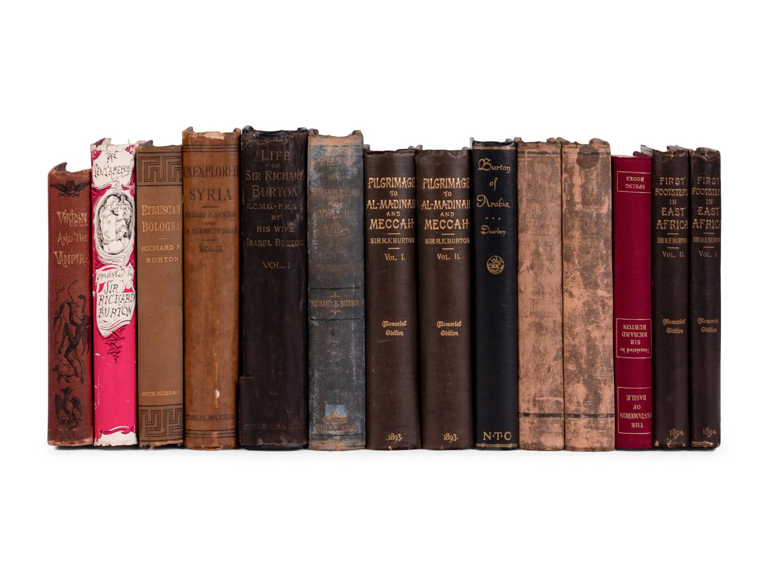 [TRAVEL & EXPLORATION]. BURTON, Richard Francis, Sir (1821-1890). A group of 17 works by and about Burton, including: