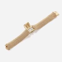 A gold bracelet watch, Hamilton