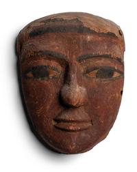 An Egyptian Painted Wood Mummy Mask