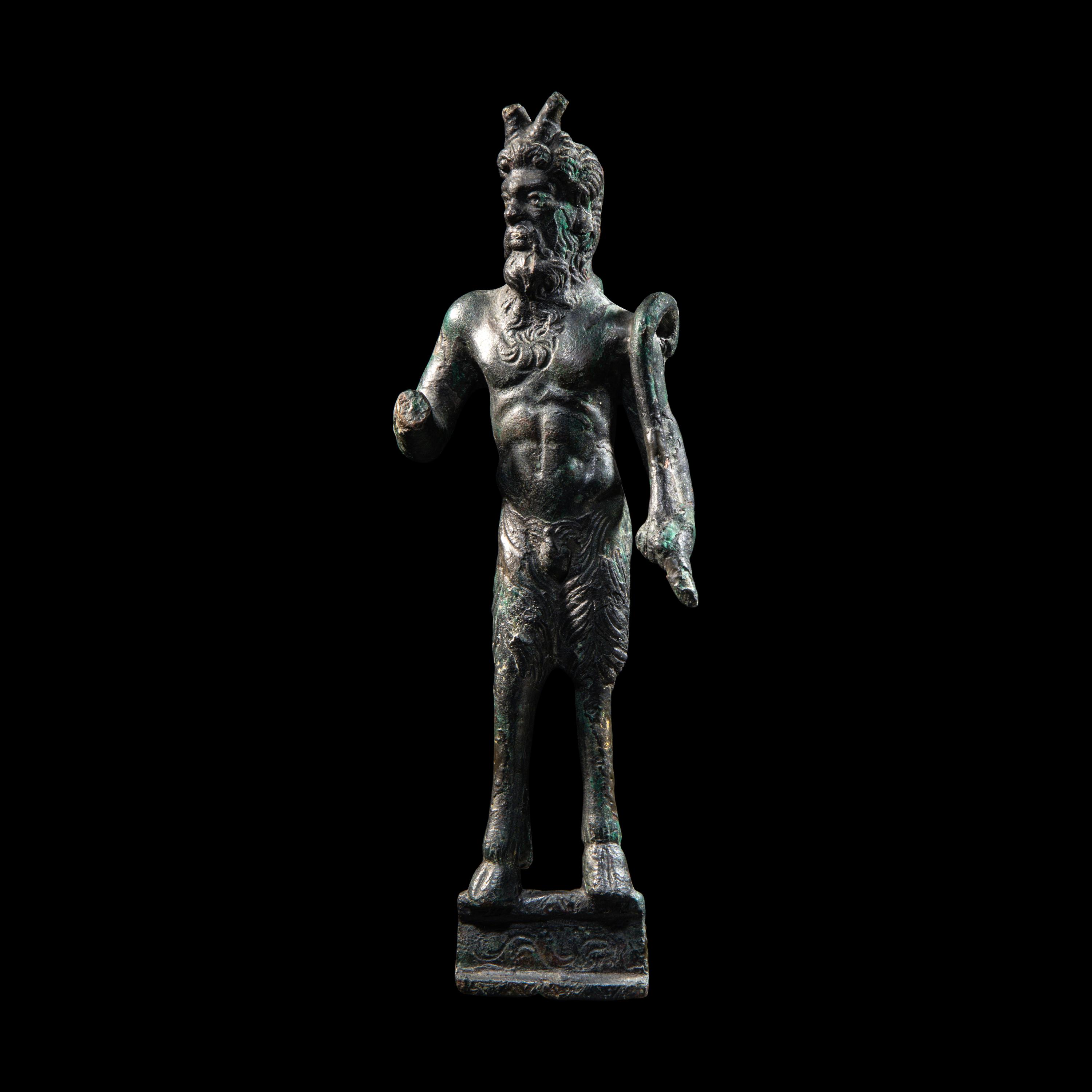A Roman Bronze Satyr