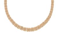 YELLOW GOLD BYZANTINE LINK NECKLACE
