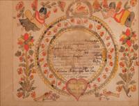 A Birth Certificate Watercolor Fraktur
