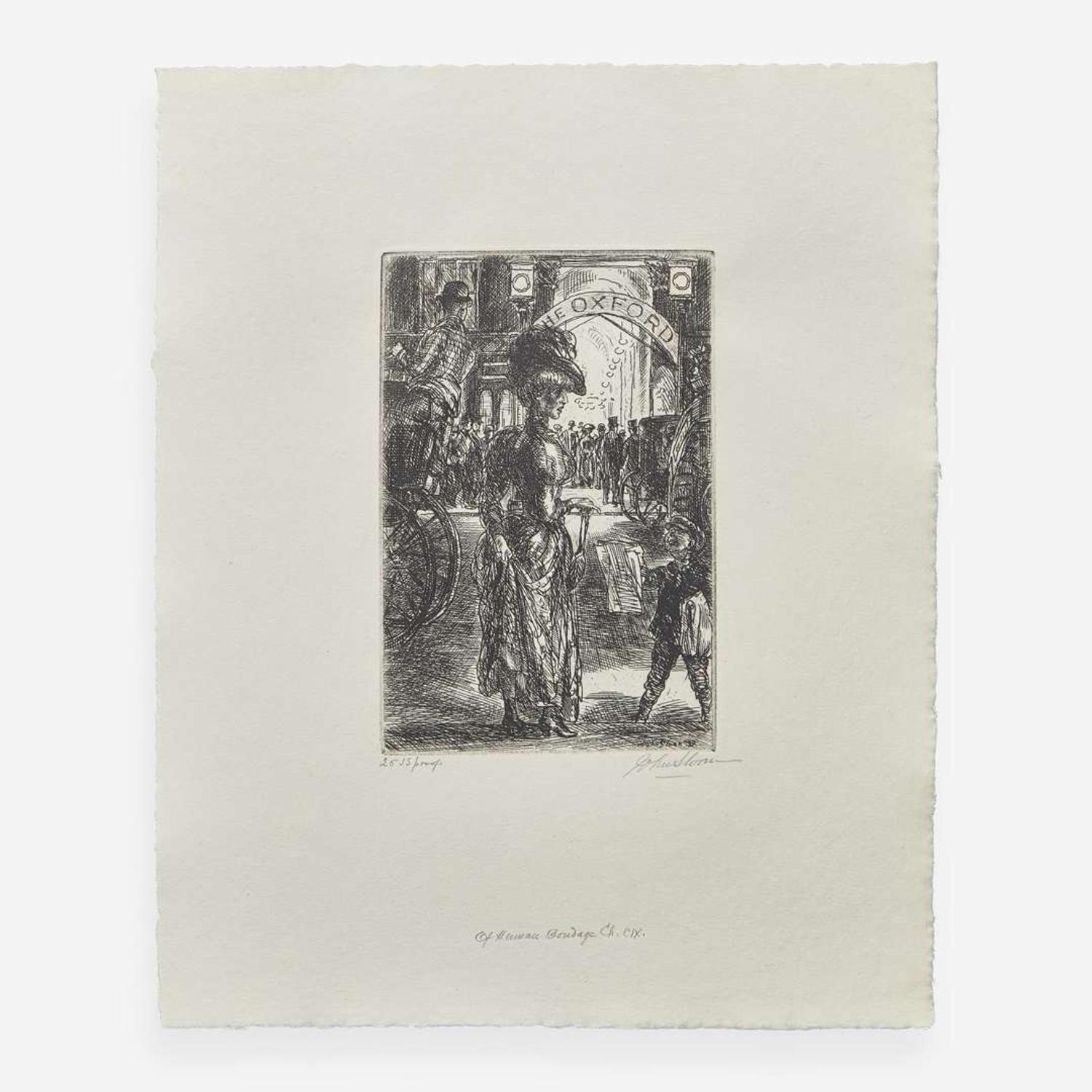 John Sloan (American, 1871-1951) Hold Up on 14th Street; and Of Human Bondage, Chapter CIX (2)