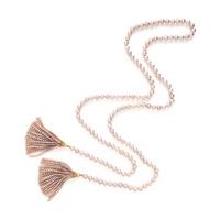 Mish, Cultured Pink Pearl Tassel Necklace