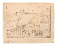 [HARRISON, William Henry (1773-1841)]. A View of the Arch erected on Main St. corner of Fourth, Cincinnati at the Grand Rally Oct. 1st. 1840.