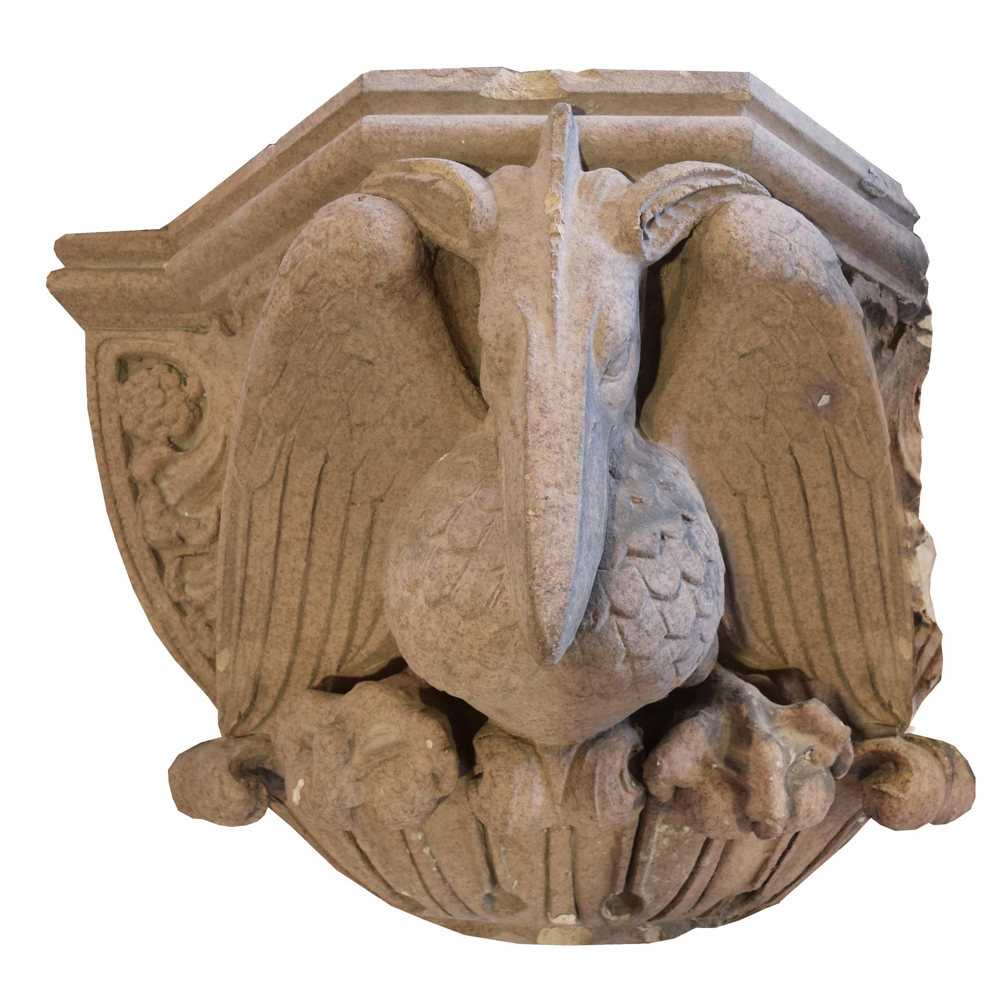 A Glazed Terra Cotta Building Fragment from the University of Chicago 28" W x 25" D x 22" H — United States, Circa 1900