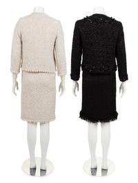 Two Oscar de la Renta Beaded Skirt Suits, 2006-10