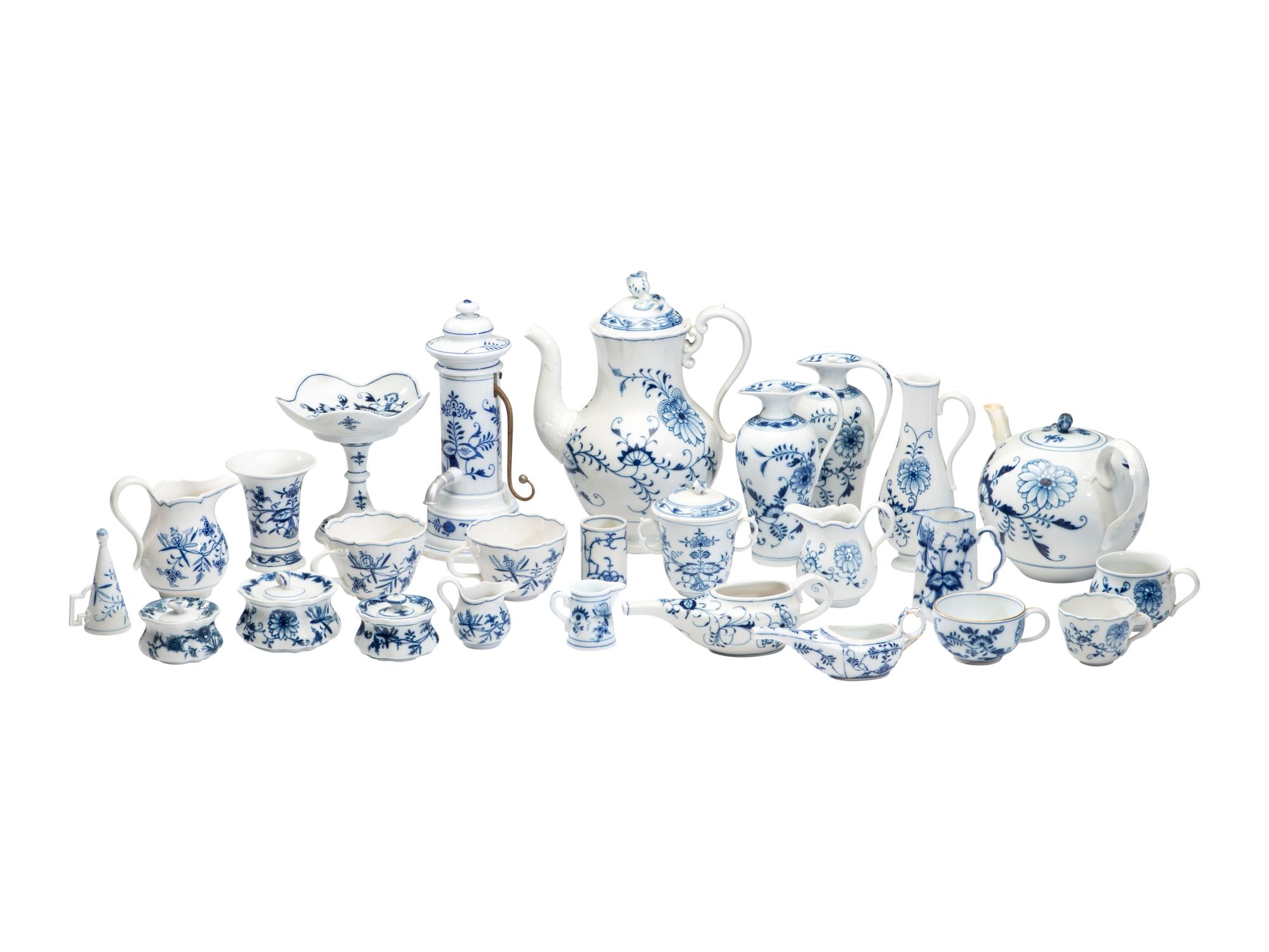 A Collection of Blue Onion Porcelain Articles
