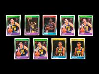 A Group of Nine 1988 Fleer Basketball Cards Including Five John Stockton Rookies,