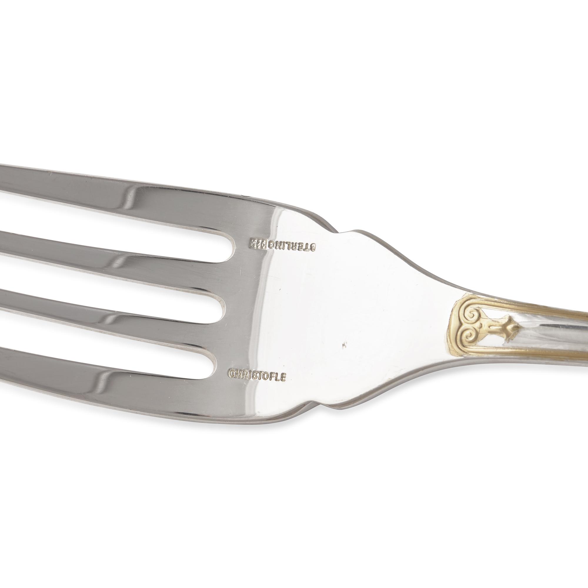 A Christofle Parcel-Gilt Silver Flatware Service