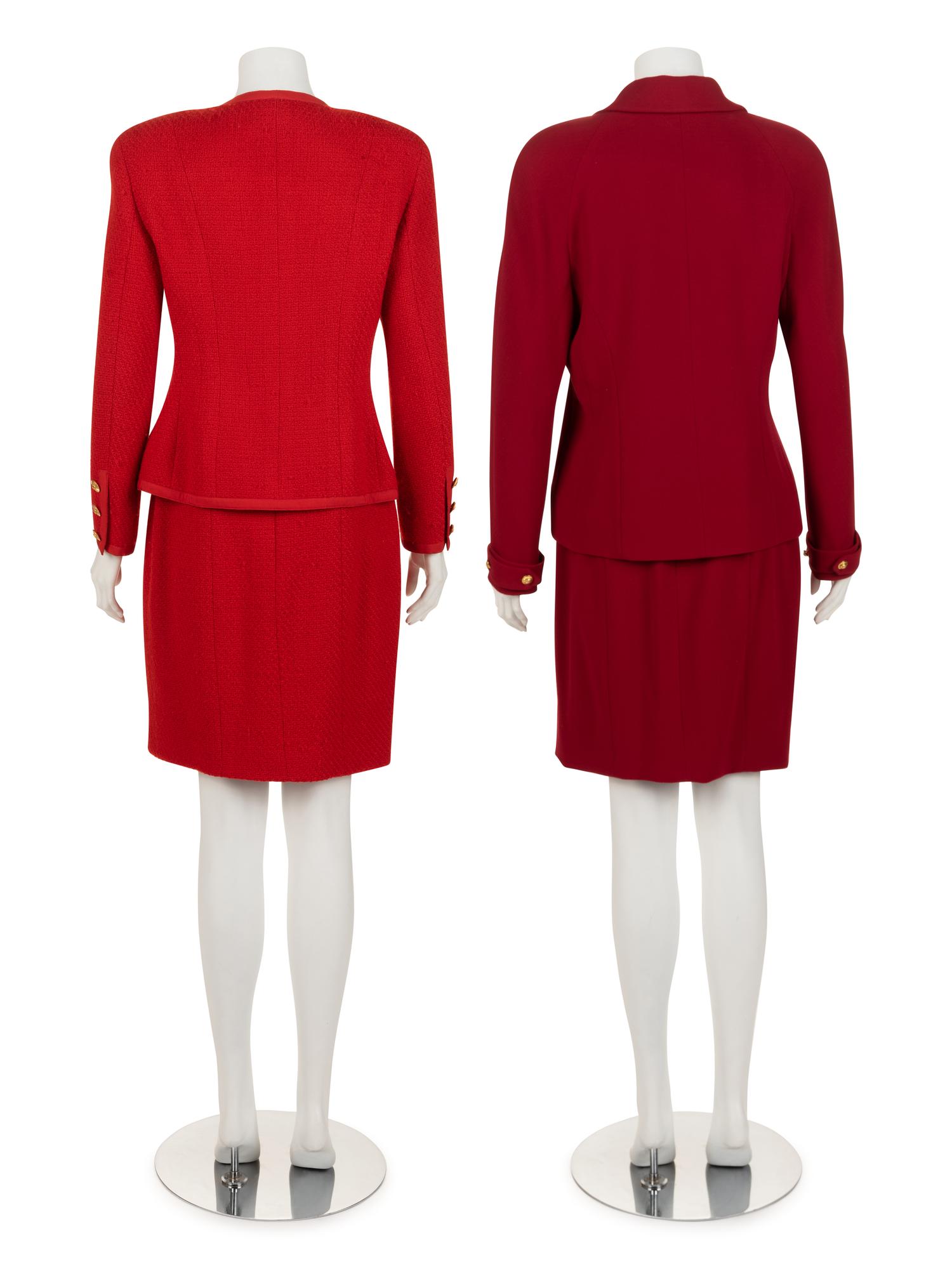 Two Chanel Two-Piece Skirt Suits, Late 1980s