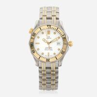 A stainless steel and gold divers watch, Omega Seamaster Professional, Ref. 196.1502