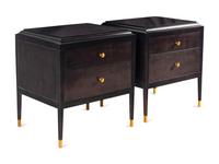 A Pair of Alexa Hampton for Hickory Chair Stained Walnut Side Tables