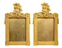 A Pair of French Empire Gilt Bronze Easel Back Frames Height 20 inches. — 19TH CENTURY