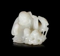 A White Jade Figural Group