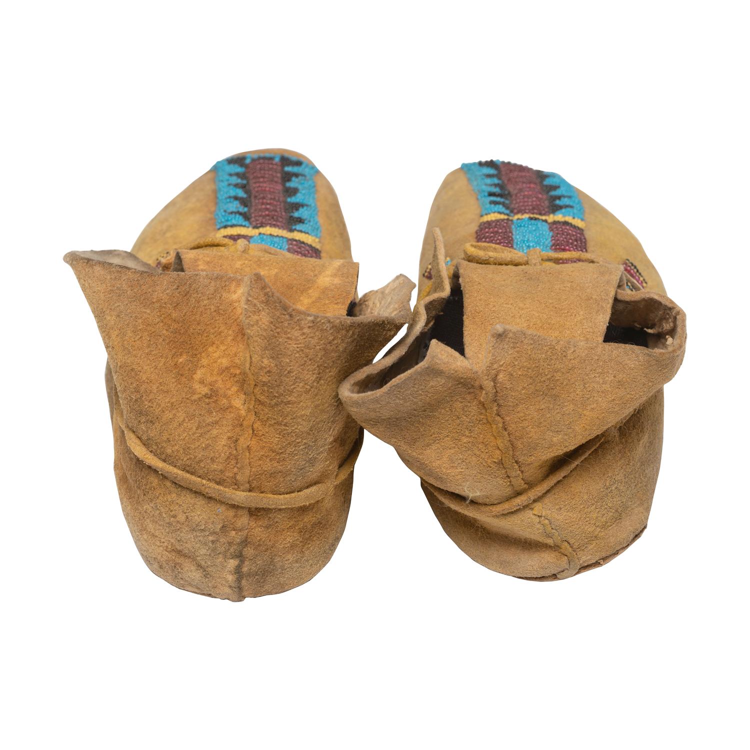 Cheyenne Beaded Hide Moccasins