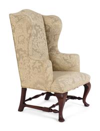 A Chippendale Style Diminutive Mahogany Wing Chair — 19TH CENTURY