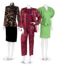 Three Vintage Designer Ensembles, 1980s: Two Emanuel Ungaro, One Yves Saint Laurent