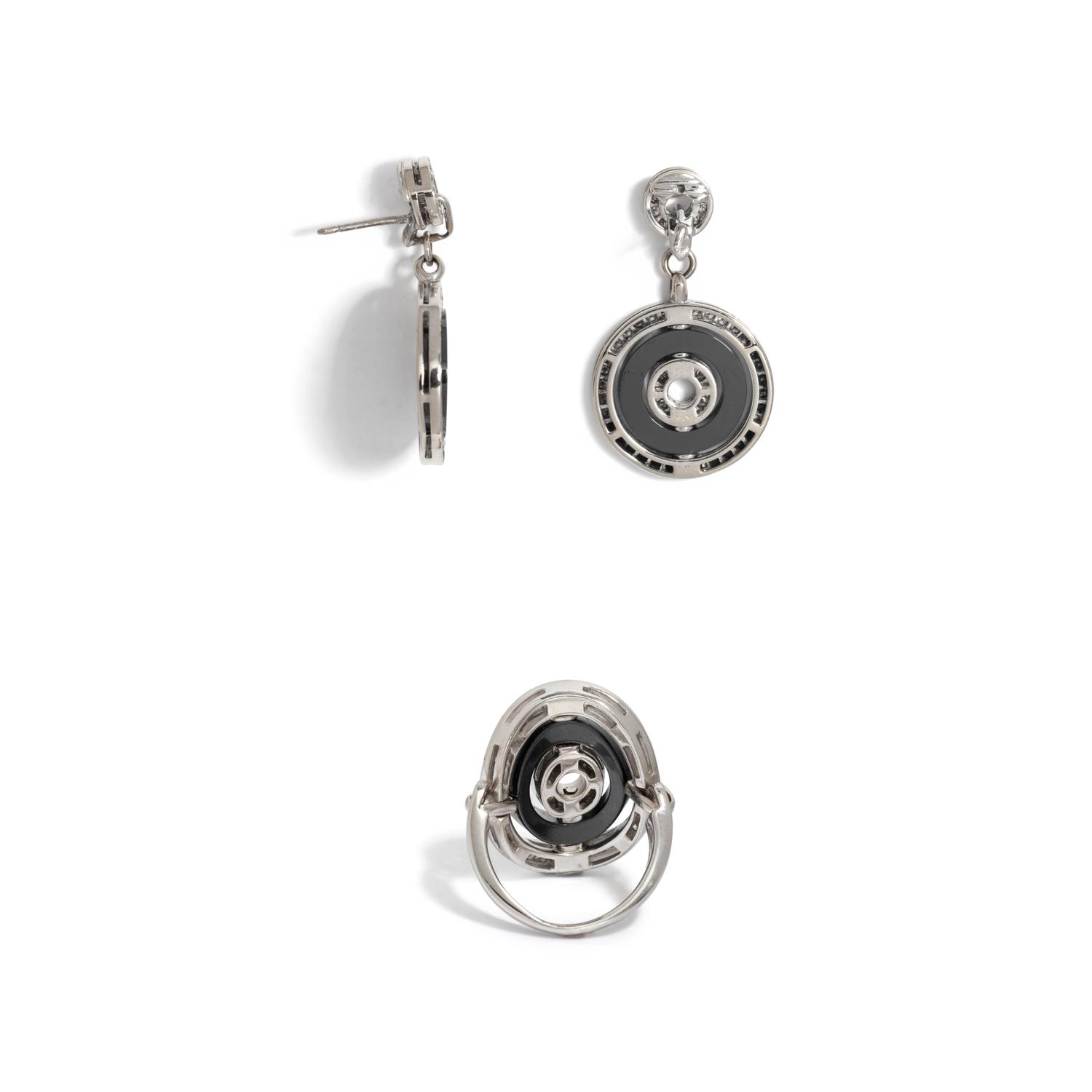BVLGARI, COLLECTION OF WHITE GOLD, DIAMOND AND HEMATITE 'ASTRALE' JEWELRY