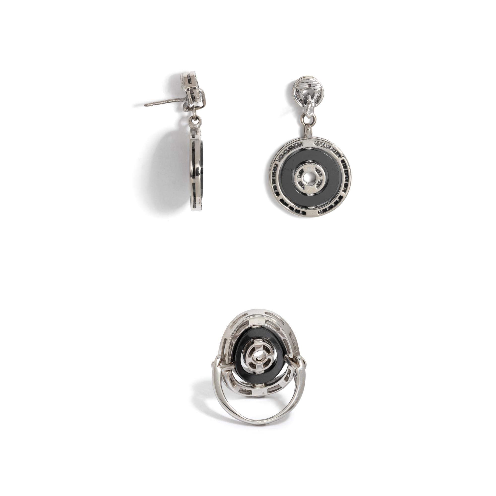 BVLGARI, COLLECTION OF WHITE GOLD, DIAMOND AND HEMATITE 'ASTRALE' JEWELRY
