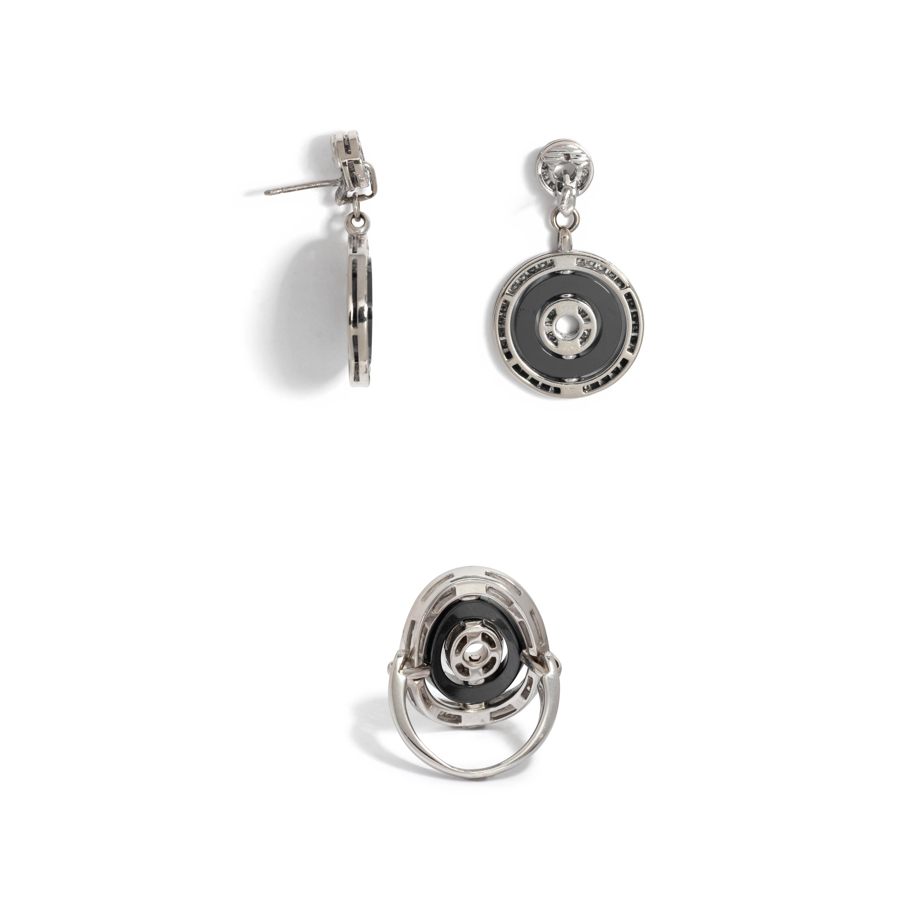 BVLGARI, COLLECTION OF WHITE GOLD, DIAMOND AND HEMATITE 'ASTRALE' JEWELRY