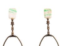 A Pair of Chinese Export Famille Verte Porcelain Vases
