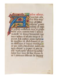 5 remarkable leaves illuminated from the late 13th to the late 15th century in France and England.