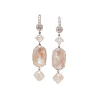 NINA RUNSDORF, DIAMOND SLATE EARRINGS