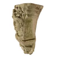 A Cast Stone Figural Corbel 17" w x 12" D x 28" H — France, Circa 1920