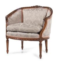 A Louis XVI Style Walnut Bergere