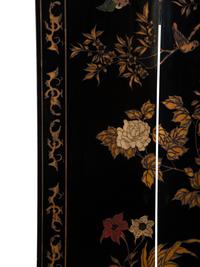 A Chinese Lacquered Four Panel Floor Screen — EARLY 20TH CENTURY