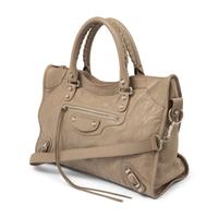 BALENCIAGA, TAUPE MEDIUM CITY BAG