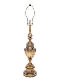 An English Brass Campagna-Form Table Lamp