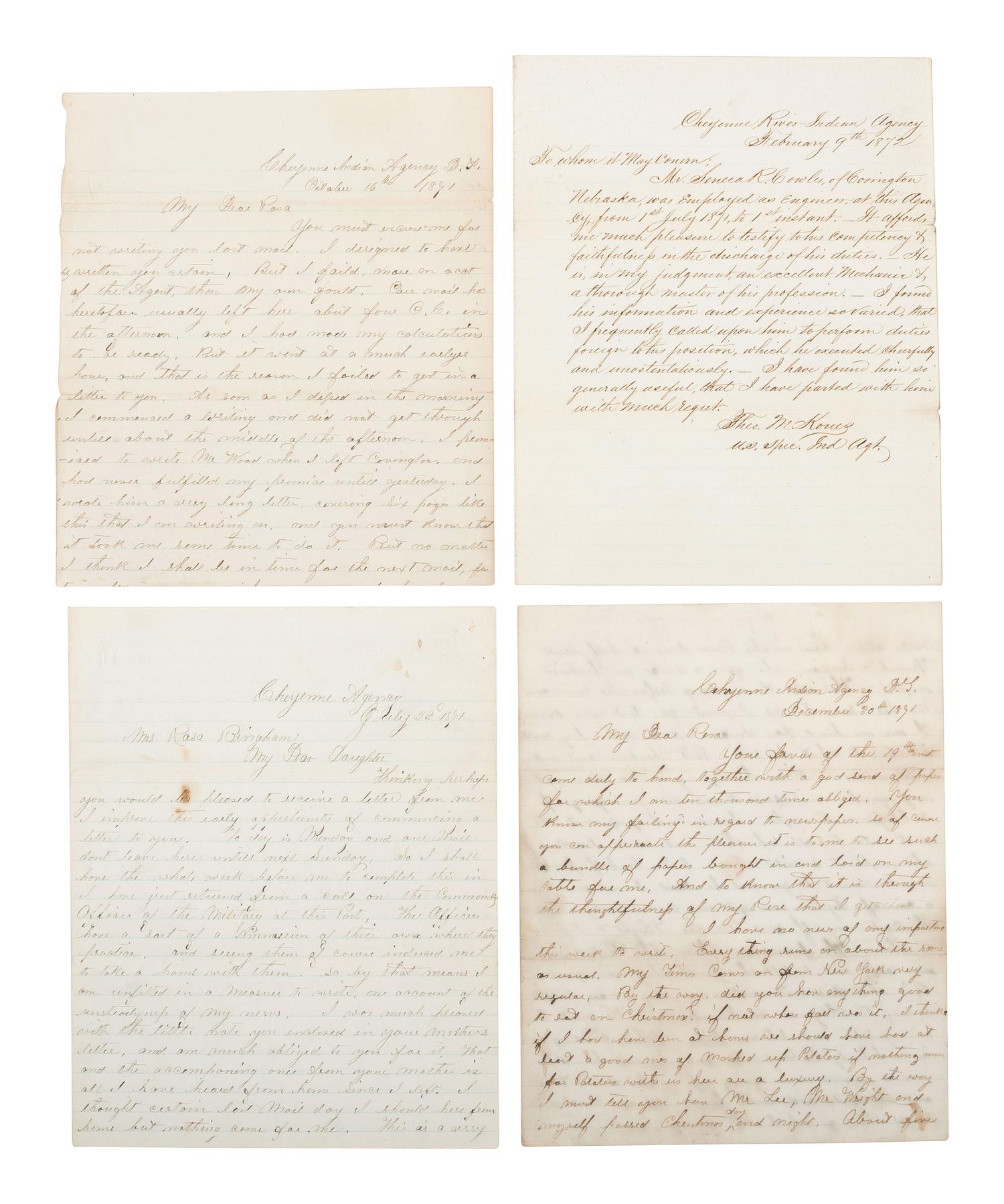 [CIVIL WAR]. Papers of Major Seneca Roe Cowles (1828-1901), Co. D, 10th New York Heavy Artillery, the "Black River Artillery."