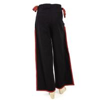 Sioux Beaded Hide Legging Strips, on Naval Wool Pants