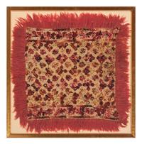 A Fringed Floral Needlework Pillow Cover