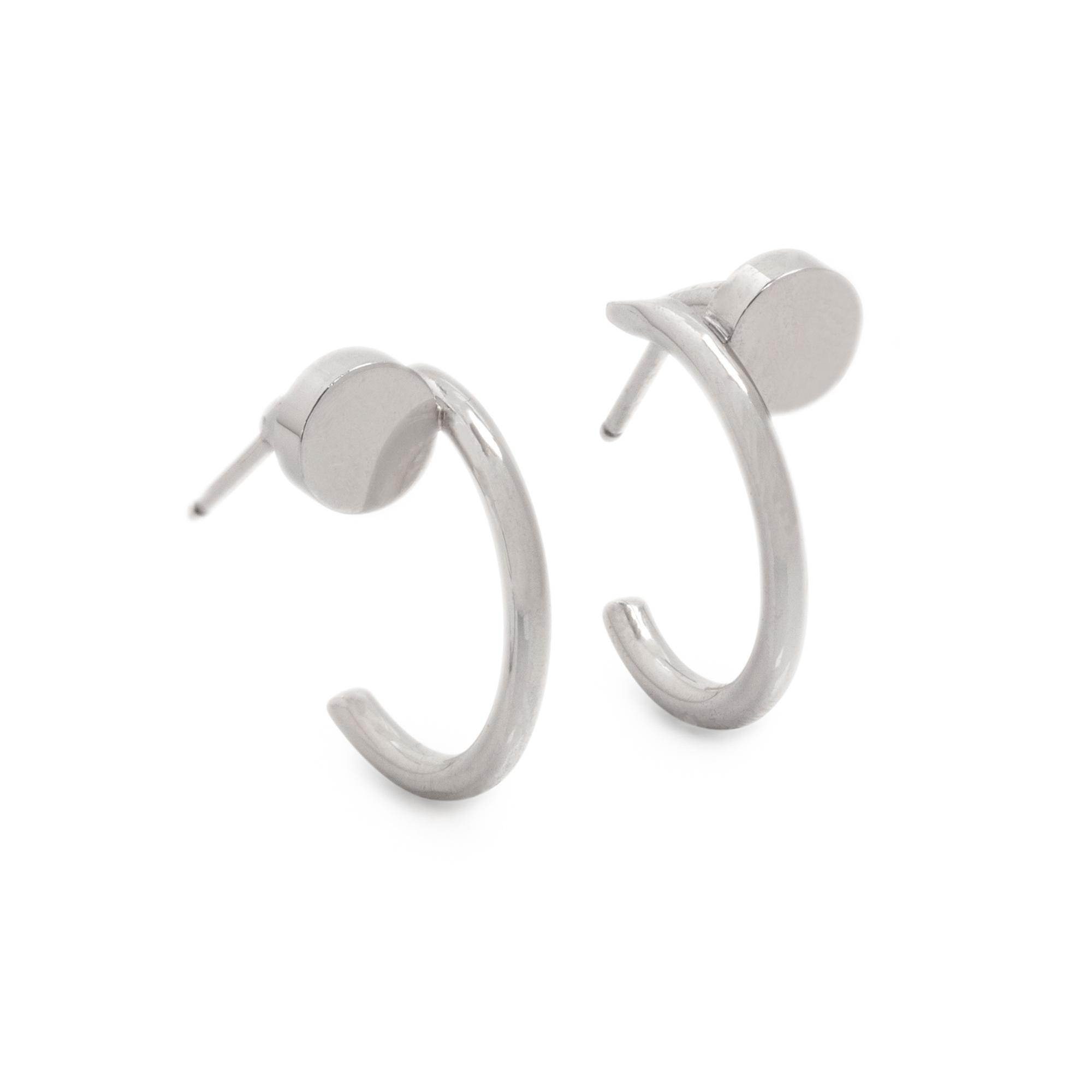 CARTIER, WHITE GOLD 'JUSTE UN CLOU' EARRINGS