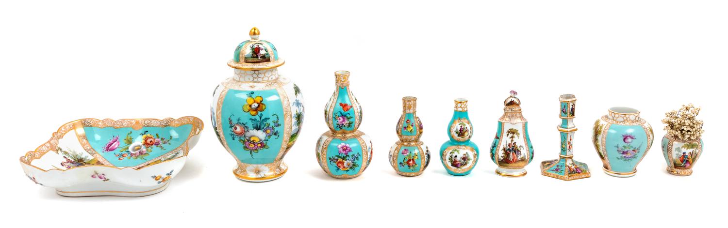 A Collection of Meissen and Other German Porcelain Articles