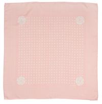 A Chanel Pink and White Silk Scarf, 34" x 34".