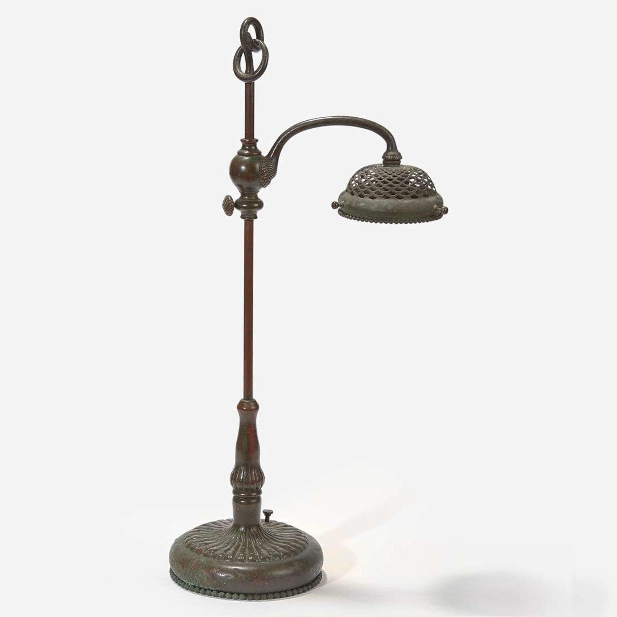 Tiffany Studios (American, active 1878-1932) Adjustable Student Lamp Base, New York, circa 1905