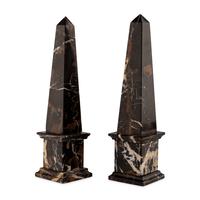 A Pair of Marble Obelisks