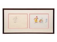 Ronald McDonald TV Commercial Production Cel and Animation Drawing.