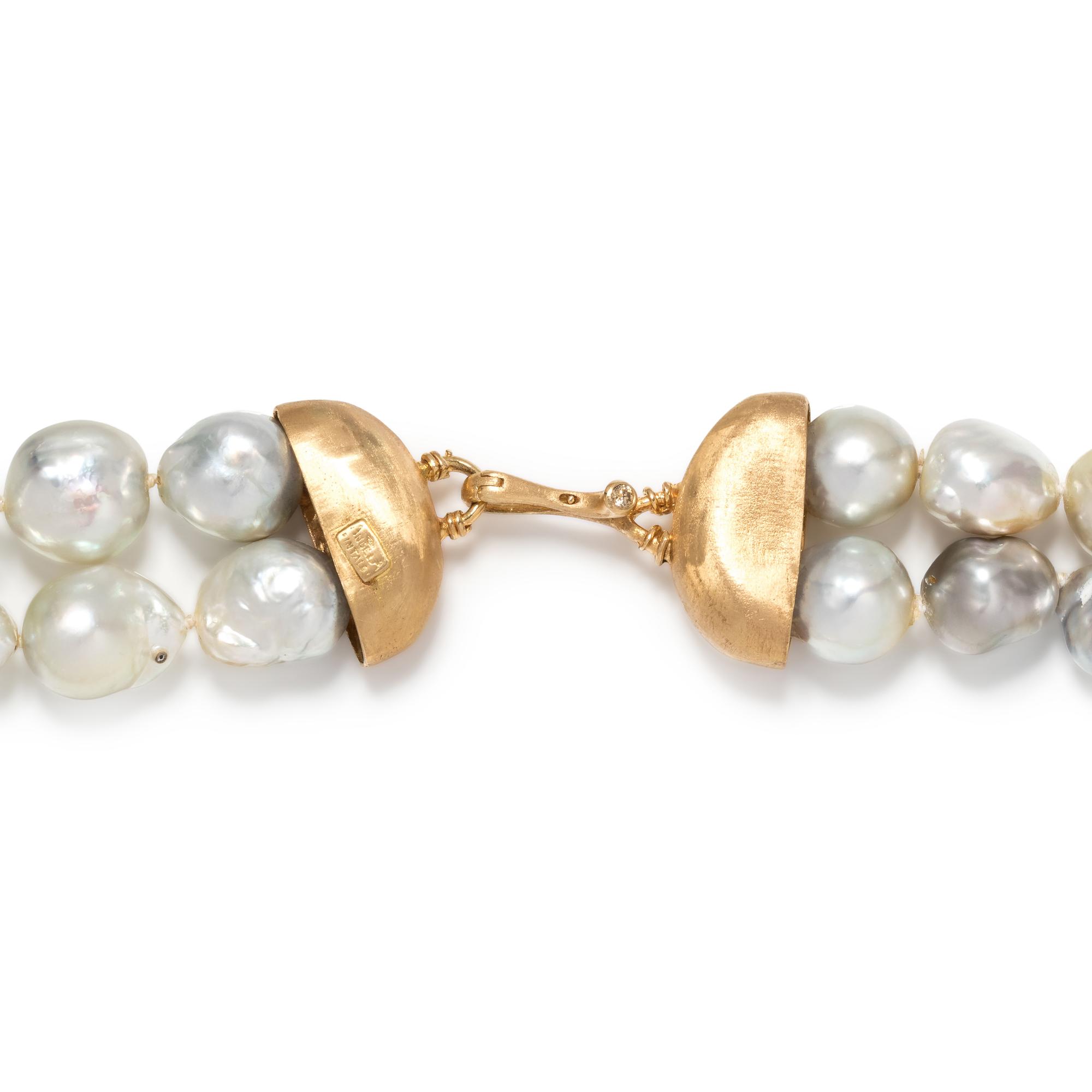 ANGELA PINTALDI, CULTURED BAROQUE PEARL SET